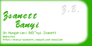 zsanett banyi business card